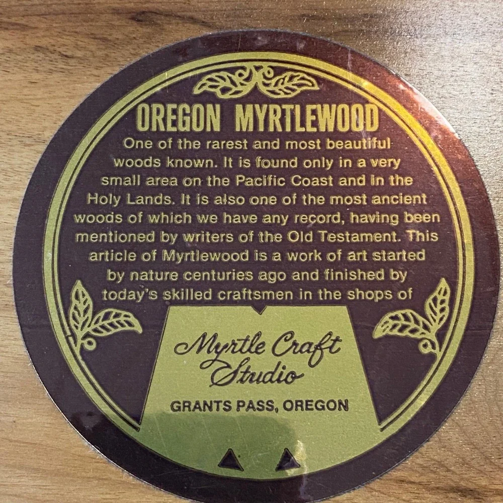 Myrtle Craft Studio Raccoon Wall Plaque Oregon Myrtlewood Excellent